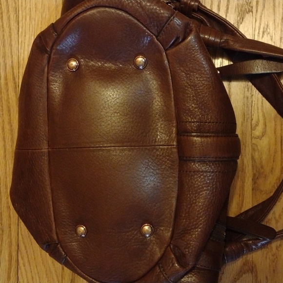 B. Makiwsky Rich Brown Leather Shoulder Bag - Picture 11 of 16